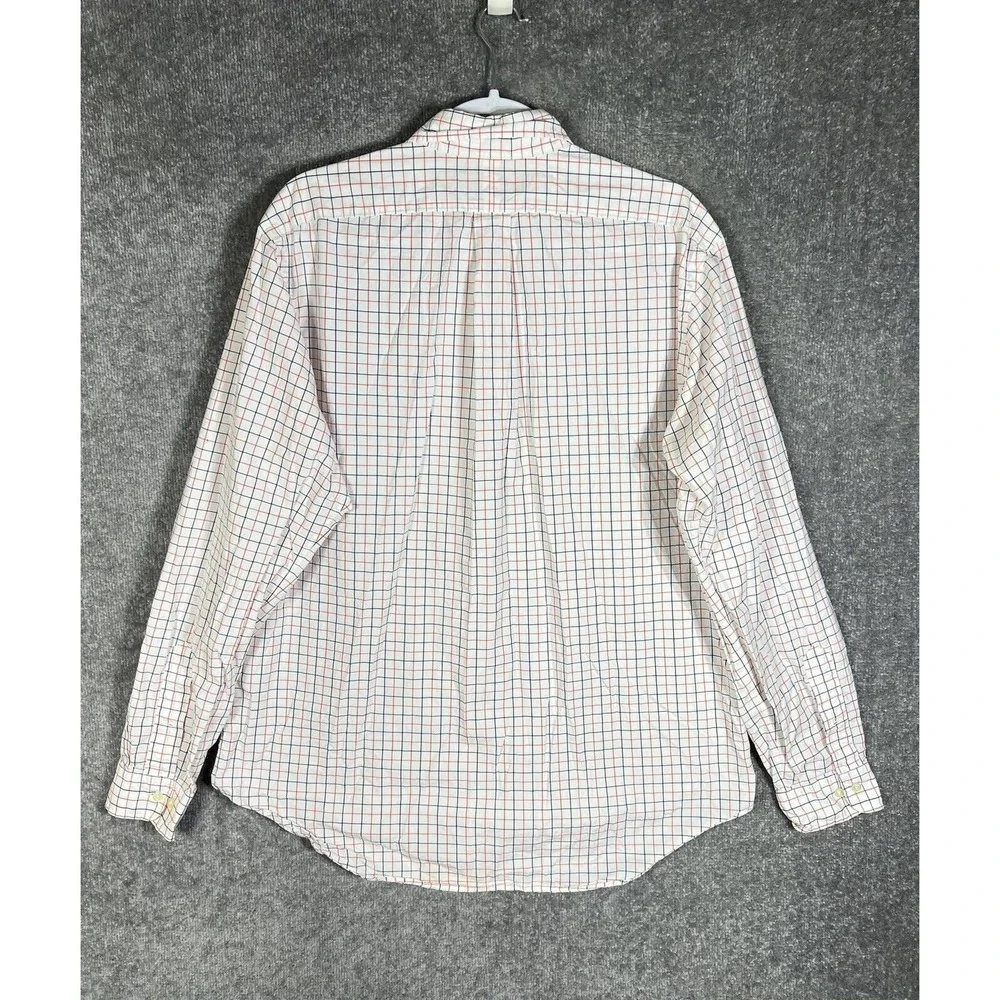 Ralph Lauren Classic Fit Windowpane Button Down Dress Shirt Mens Size 16.5 Large